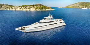 Luxury yacht charters Greece. Motor yacht charter in Greek islands with crew. Private yacht sailing Greece, Mediterranean. Endless Summer yacht charter. 